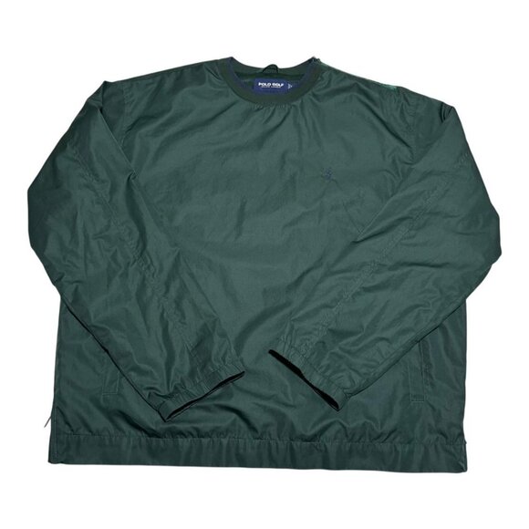 Vintage Polo Golf Ralph Lauren Green Oversized Windbreaker Men’s Large - Picture 1 of 8